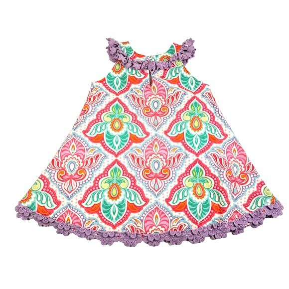 2 Vtg Girls Sz 4 Summer Dresses Children's Place & Counting Daisies Boho Floral - Picture 10 of 15